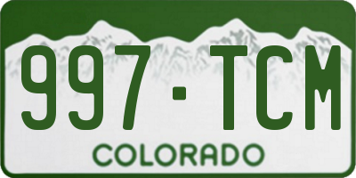CO license plate 997TCM