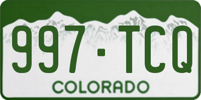 CO license plate 997TCQ
