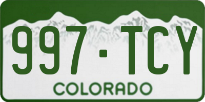 CO license plate 997TCY