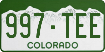 CO license plate 997TEE
