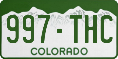 CO license plate 997THC