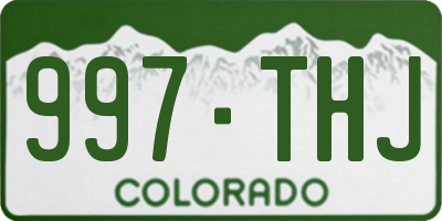 CO license plate 997THJ