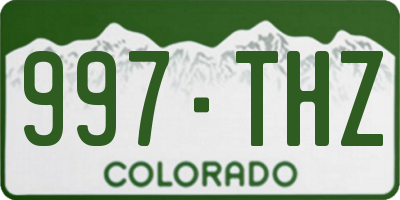 CO license plate 997THZ