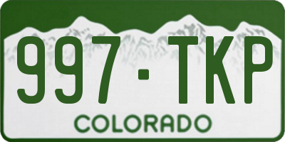 CO license plate 997TKP