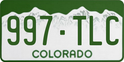 CO license plate 997TLC