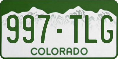 CO license plate 997TLG