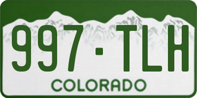 CO license plate 997TLH