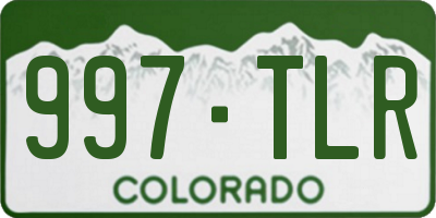 CO license plate 997TLR