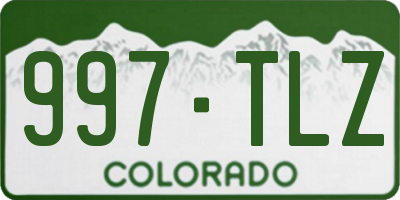 CO license plate 997TLZ