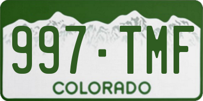 CO license plate 997TMF
