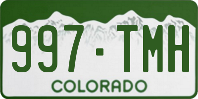 CO license plate 997TMH