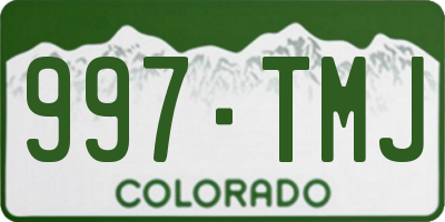 CO license plate 997TMJ