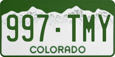 CO license plate 997TMY