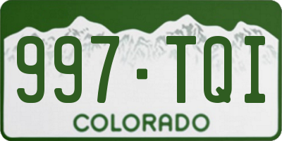 CO license plate 997TQI
