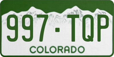 CO license plate 997TQP