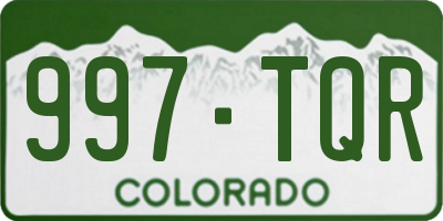CO license plate 997TQR