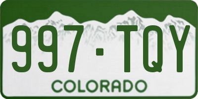 CO license plate 997TQY