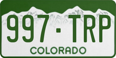 CO license plate 997TRP
