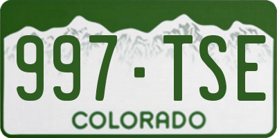 CO license plate 997TSE