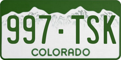 CO license plate 997TSK