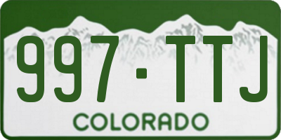 CO license plate 997TTJ