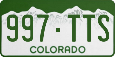 CO license plate 997TTS