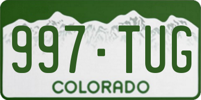 CO license plate 997TUG