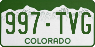 CO license plate 997TVG