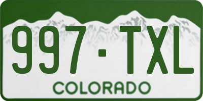 CO license plate 997TXL