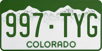 CO license plate 997TYG
