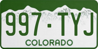 CO license plate 997TYJ