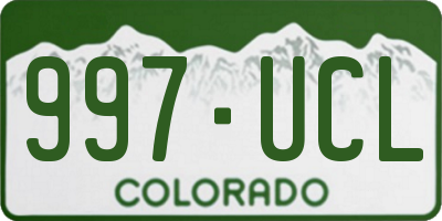 CO license plate 997UCL