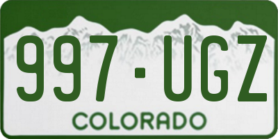 CO license plate 997UGZ