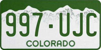 CO license plate 997UJC