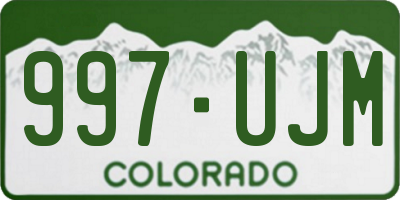 CO license plate 997UJM