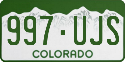 CO license plate 997UJS