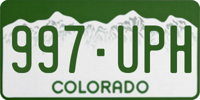 CO license plate 997UPH