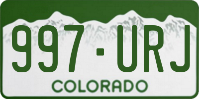 CO license plate 997URJ