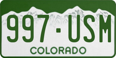 CO license plate 997USM