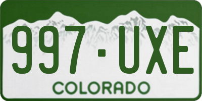 CO license plate 997UXE