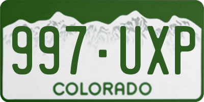 CO license plate 997UXP