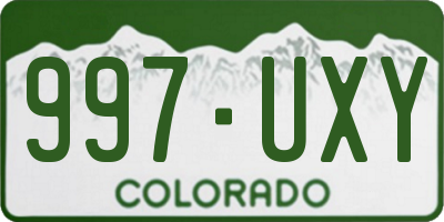 CO license plate 997UXY