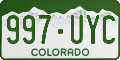CO license plate 997UYC