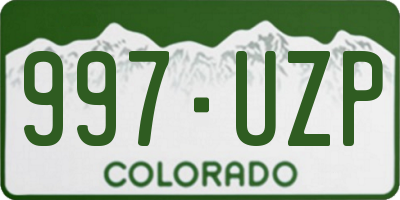 CO license plate 997UZP