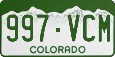 CO license plate 997VCM