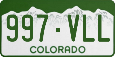 CO license plate 997VLL