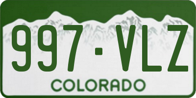 CO license plate 997VLZ