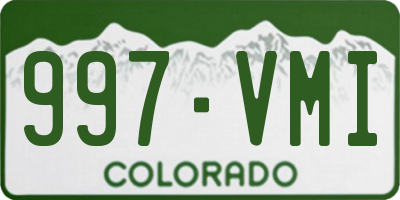 CO license plate 997VMI