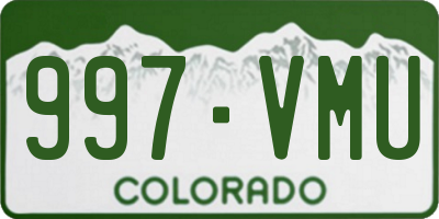 CO license plate 997VMU