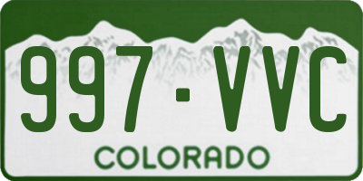 CO license plate 997VVC